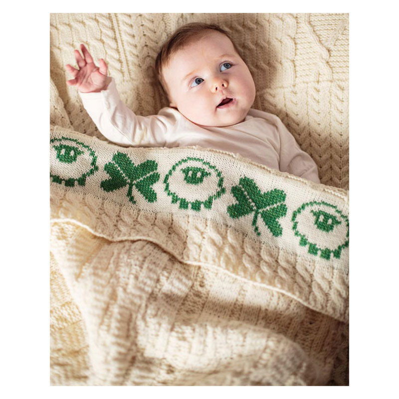 Merino Sheep & Shamrock Baby Throw